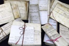 APPROXIMATELY SIXTY 18TH / 19TH CENTURY DEEDS & DOCUMENTS RELATING TO PROPERTIES IN BRECONSHIRE some