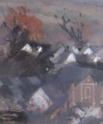 PATRICIA AITHIE oil on canvas - entitled verso on Martin Tinney Gallery label 'Chapel East,