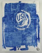 NEALE HOWELLS handmade cyanotype print with homemade negatives - entitled 'New Variant I', signed