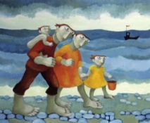 MURIEL DELAHAYE limited edition (19/275) colour print - 'Time To Go Home', signed in pencil, 38 x