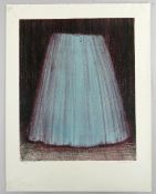 HARRY HOLLAND artist's proof monochrome print on cream paper - semi-abstract, signed, 65 x 50cms