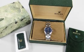 ROLEX OYSTER PERPETUAL AIR-KING AUTOMATIC BRACELET WATCH, ref. 5500, circa 1990, stainless steel,