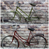 TWO LADIES BICYCLES, comprising claret Apollo 22