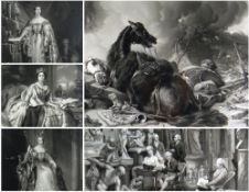 FIVE 19TH CENTURY ENGRAVINGS, comprising 