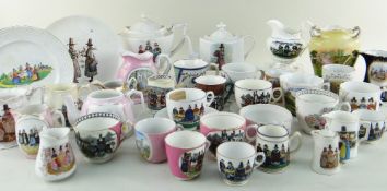 COLLECTION OF WELSH SUBJECT CABINET CHINA, transfer printed with figures in costume etc. (37)