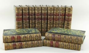 BINDINGS: THACKERAY (WILLIAM) The Works, 1892, 13 vols, half calf, gilt tooled spines Condition: