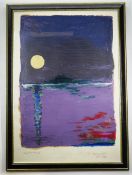 UNKNOWN acrylic on paper - entitled 'Pembrokeshire III', indistinctly signed, 98 x 68cms, framed and