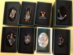 SWAROVSKI CRYSTAL MEMORIES & GOLD ' TREASURE ISLAND', in original boxes (8)