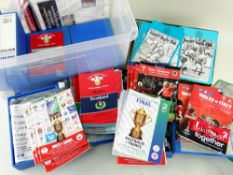 LARGE QUANTITY OF INTERNATIONAL & CLUB RUGBY PROGRAMMES predominantly featuring Cardiff Rugby Club