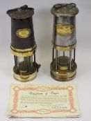 GPO & MINER'S TYPE LAMPS (2), the GPO by Patterson Lamps Ltd, Gateshead on Thyne, 24cms H, the other