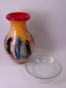 MODERNIST MURRINE - MILLEFIORI SUBSTANTIAL GLASS VASE circa 1950 possibly Fratelli Toso Murano,