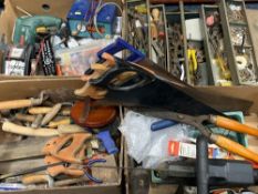 VINTAGE & LATER CARPENTER'S, GARAGE & ELECTRICAL TOOLS including a Black & Decker Alligator, Bosch
