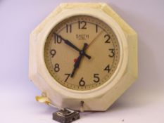 SMITH ELECTRIC BAKELITE WALLCLOCK (painted), 31cms diameter