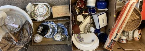 STAFFORDSHIRE TEAWARE, other glassware, china items, vintage vehicle ashtray, wooden box for Salon