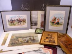 VINTAGE & LATER UNFRAMED PRINTS, 130 plus, calendar mounted prints include two Maritime themed,