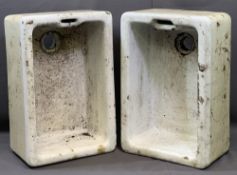 VINTAGE BELFAST SINKS (2), 27cms H, 63cms W, 41cms D