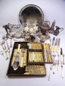 CASED & OTHER EPNS CUTLERY, CONDIMENT SETS & OTHER TABLEWARE
