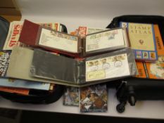 STAMPS - Stanley Gibbons Reference Books, a large quantity of other literature, also, two binders of