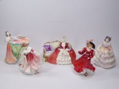 ROYAL DOULTON FIGURINES (5) - Patricia HN3365, 21cms H, My Best Friend HN3011, Ann HN3259, Hannah