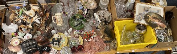 BESWICK ALSATION, 35cms tall (A/F), Beswick Stag (A/F), a very large parcel of other china items,