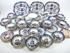 ANTIQUE STAFFORDSHIRE TEAWARE - approximately 50 pieces