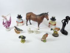 BESWICK, ROYAL WORCESTER, Art Deco and Welsh Lady ornamental cabinet ware, a quantity