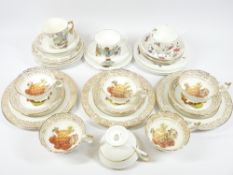 AYNSLEY FRUIT DECORATED TEAWARE and a quantity of other similar