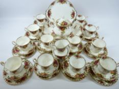 ROYAL ALBERT OLD COUNTRY ROSES TEAWARE - approximately 40 pieces