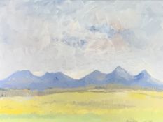 SEIRIOL DAVIES oil on board - loose titled verso 'Golygfa O'r Eifl O Ymyl Bethel', signed lower