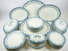 WOOD & SONS 'VENICE' DINNERWARE including graduated meat platters and tureens, approx 40 pieces