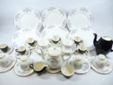 GAINSBOROUGH FLORAL DECORATED TEAWARE and Alfred Meakin mid-century style coffeeware