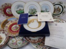 DECORATIVE CABINET & WALL PLATES - a mixed quantity by Limoges, Wedgwood, Chinese and Japanese