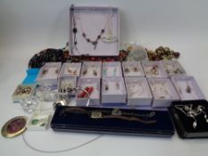 MODERN SEMI-PRECIOUS STONE SET STERLING SILVER JEWELLERY, costume jewellery and collectables