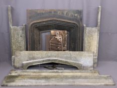 CAST IRON FIRE INSERT - decorative slate surround (for assembly), 107cms H, 164cms W, 26cms D