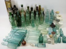 VINTAGE GLASS SODA & OTHER BOTTLES