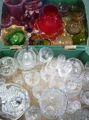 CRANBERRY & ART GLASSWARE. Also, quality vase and drinking glassware