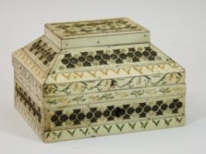 RUSSIAN ENGRAVED BONE KHOLMOGORY TABLE CASKET - early 19th century