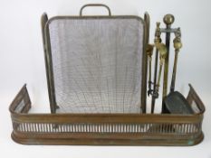 FIRE IRONS, FENDER & GUARD