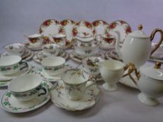 ROYAL ALBERT OLD COUNTRY ROSES TEAWARE - approximately 15 pieces, Aynsley Norfolk Pottery teaware, a
