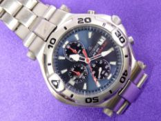 A GENT'S CITIZEN ECO DRIVE DUO WRIST CHRONO WATCH - Citizen incorporated bracelet