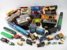RAILWAYANA - an assortment of novelty items, also Hornby and Corgi models