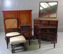 STAG MINSTREL DRESSING TABLE with two long and three short drawers, 72cms H, 83cms W, 46cms D, a