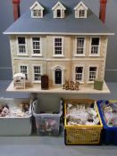 DOLL'S HOUSE - large quality example for collectors, fabulous detailed interior and a large quantity