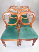 ANTIQUE CHAIRS - set of six balloon backs