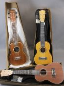 *MUSIC SHOP STOCK - Stagg & Freshman ukuleles (3) including a UC/30 with canvas case, boxed, a UC/30