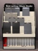 MUSIC SHOP DISPLAY STANDS FOR BEST SELLING MUSIC BOOKS (4) - on castors, 137.5cms H, 101cms W, 51cms
