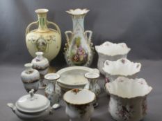 ENGLISH & CONTINENTAL POTTERY VASES & PLANTERS, ETC