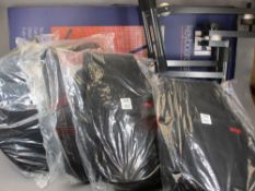 MUSIC SHOP STOCK - boxed and loose keyboard stands (2), canvas keyboard bag and three Stagg banjo