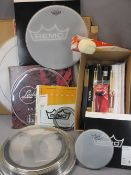 *MUSIC SHOP STOCK - boxed and loose drumheads, drum mallet and a large quantity of Stagg maple and