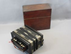 GERMAN VINTAGE ACCORDION IN WOODEN BOX marked 'Imperial Challenge Vox Humana', Imperial Accordion